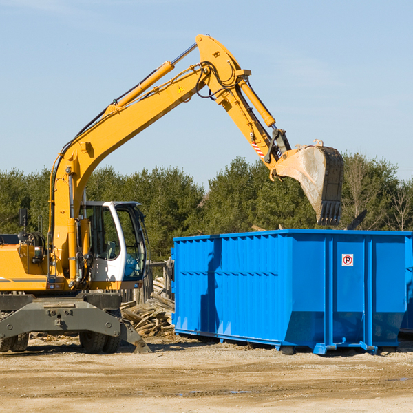 are there any restrictions on where a residential dumpster can be placed in Chester